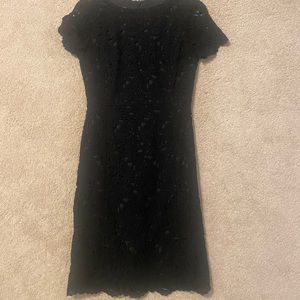 Black thick lace dress size 4 petite from Talbots
